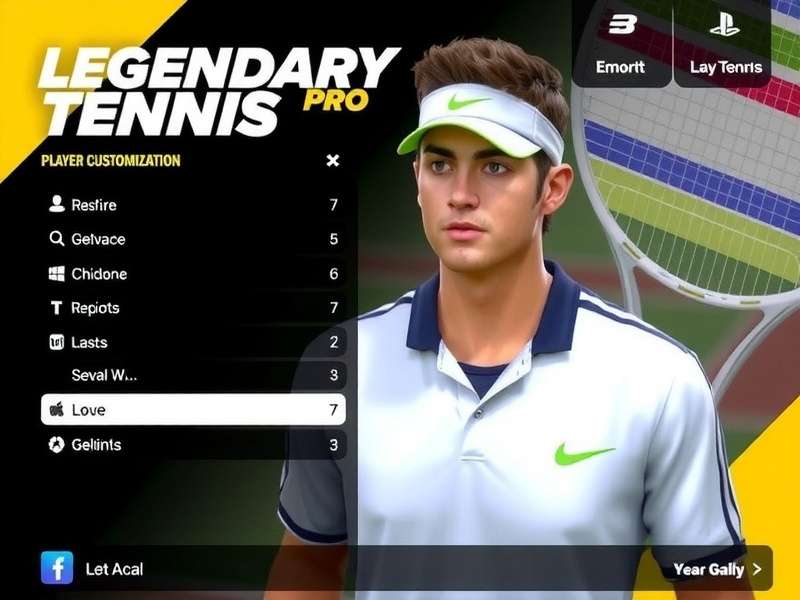 Legendary Tennis Pro Player Customization